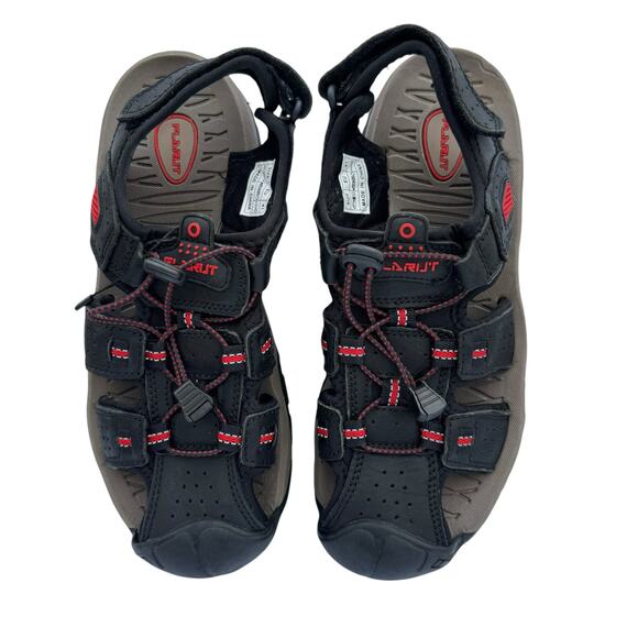 New Flarut Men's Black Red Closed Toe Breathable Outdoor Active Sandals 8/41 - Picture 1 of 7